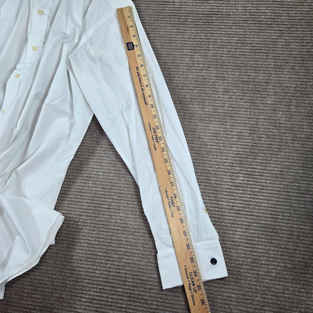 Polo Ralph Lauren Mens 16-33 White Regent Classic Fit French Cuff Dress Shirt - Picture 6 of 9